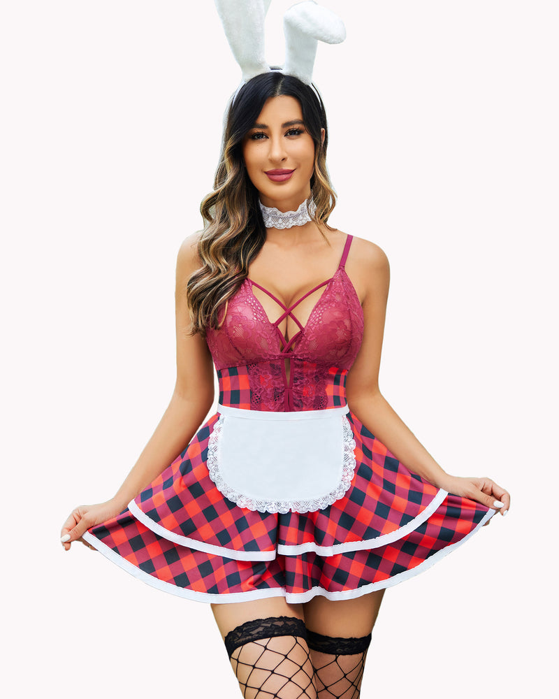 Maid Lingerie French Maid Costume Sleepwears-dresses - Tophatter Daily Deals