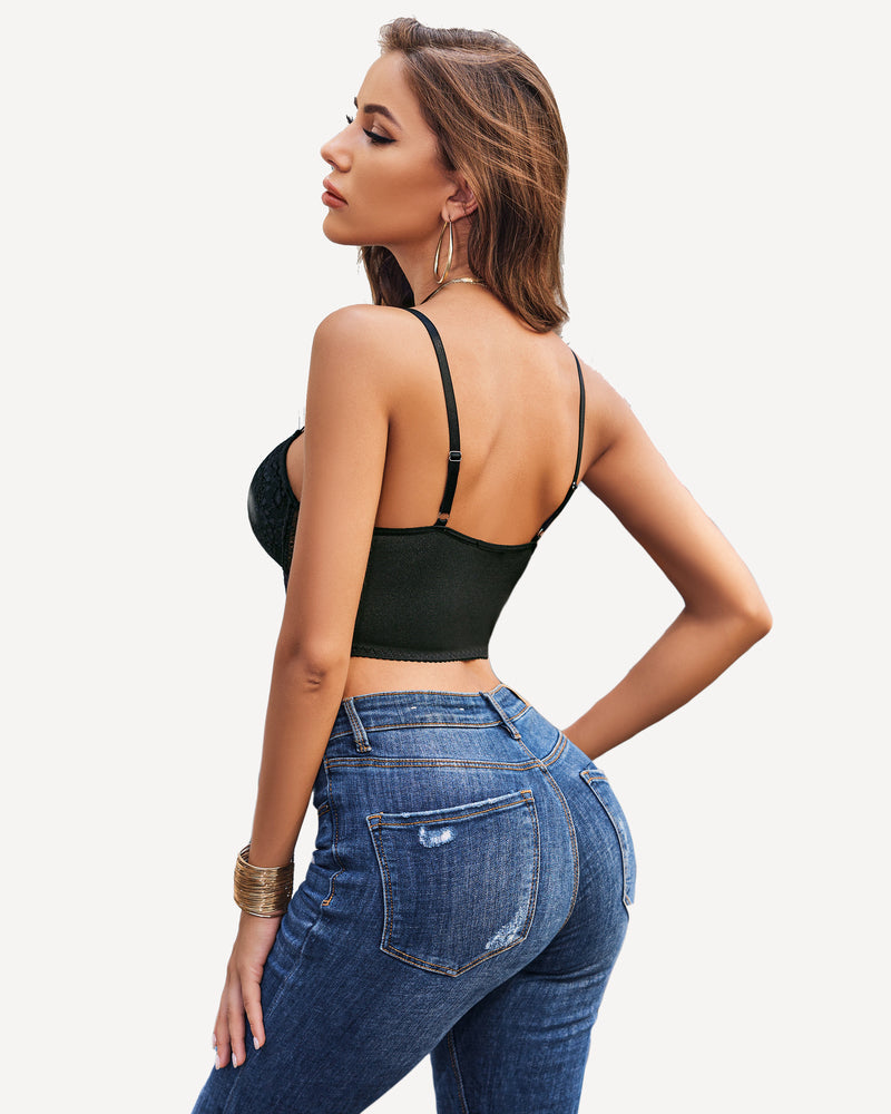 Two Layer Push Up Bustier Bralette (DE Only) Lingerie Sets-Bras - Tophatter Daily Deals