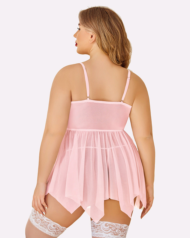 Plus Size Mesh Babydolls Lingerie-Babydolls - Tophatter Daily Deals
