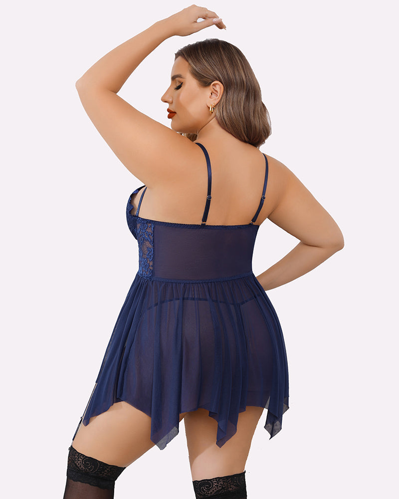 Plus Size Mesh Babydolls Lingerie-Babydolls - Tophatter Daily Deals