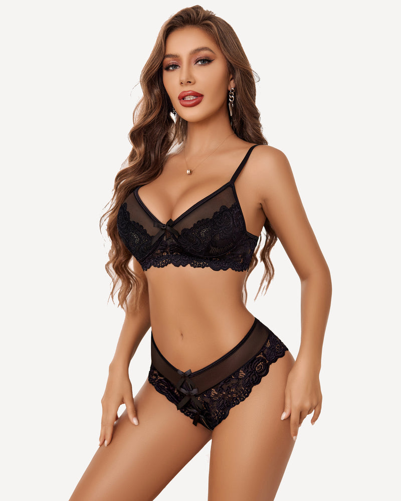 Lace Bra and Panty Sets Outfits (DE Only) Lingerie Sets-Bra Sets - Tophatter Daily Deals