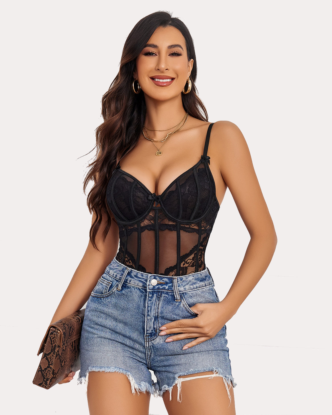 Lace One Piece Underwire V Neck Tops Lingeries-Bodysuits - Tophatter Daily Deals