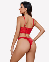 2 Piece Corset Bra and Panty Sets Lingerie Sets-Bra Sets - Tophatter Daily Deals