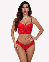 2 Piece Corset Bra and Panty Sets Lingerie Sets-Bra Sets - Tophatter Daily Deals