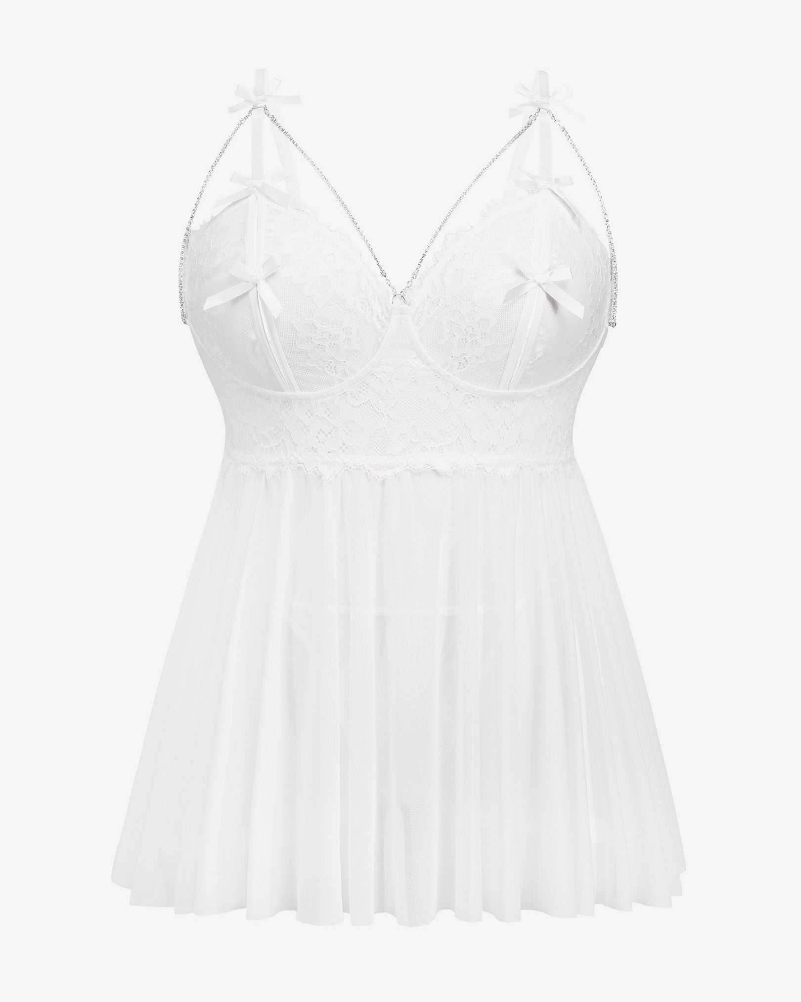 Plus Size Lace Babydoll Nighty Lingerie Sets-Plus size - Tophatter Daily Deals