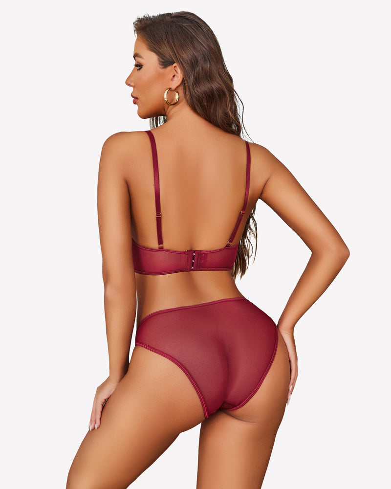 Lace Bra and Panty Sets Lingerie Sets-Bra Sets - Tophatter Daily Deals