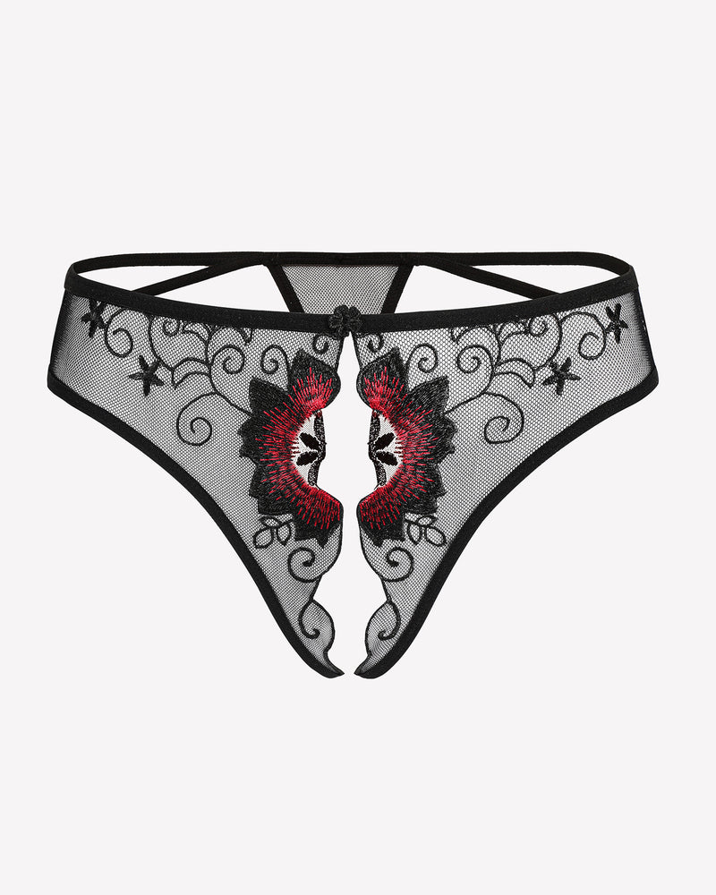 Floral Briefs Embroidered Thongs Panties Lingeries-panties - Tophatter Daily Deals