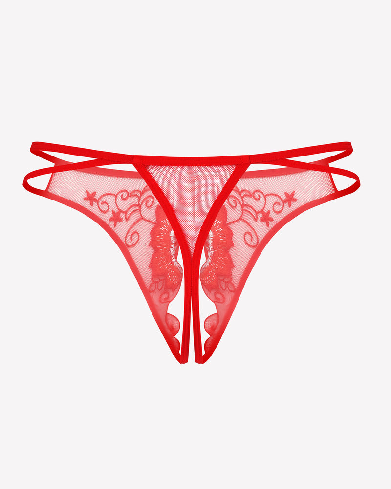 Floral Briefs Embroidered Thongs Panties Lingeries-panties - Tophatter Daily Deals