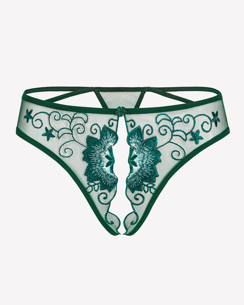 Floral Briefs Embroidered Thongs Panties Lingeries-panties - Tophatter Daily Deals