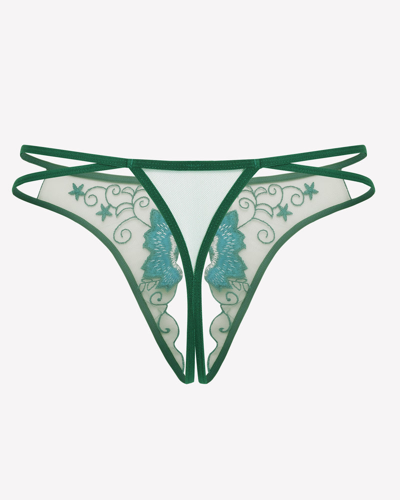 Floral Briefs Embroidered Thongs Panties Lingeries-panties - Tophatter Daily Deals