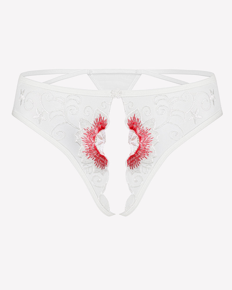 Floral Briefs Embroidered Thongs Panties Lingeries-panties - Tophatter Daily Deals