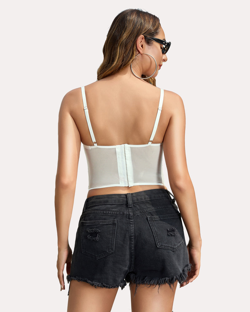 Tank Top Lace Corset with Thong Lingerie Sets-Bra Sets - Tophatter Daily Deals