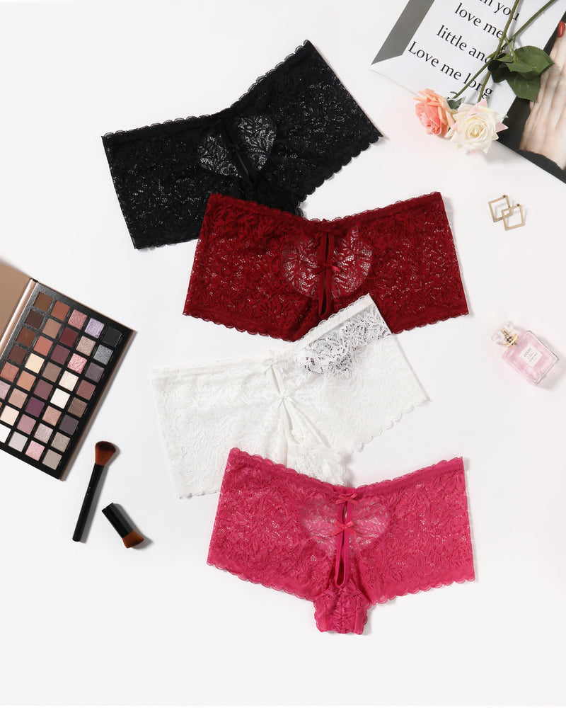 Lace BoyShorts High Waist Panties Lingeries-panties - Tophatter Daily Deals
