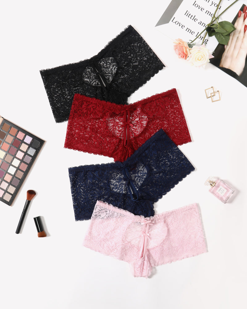 Lace BoyShorts High Waist Panties Lingeries-panties - Tophatter Daily Deals