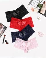 Lace BoyShorts High Waist Panties Black Navy Blue Lingeries-panties - Tophatter Daily Deals