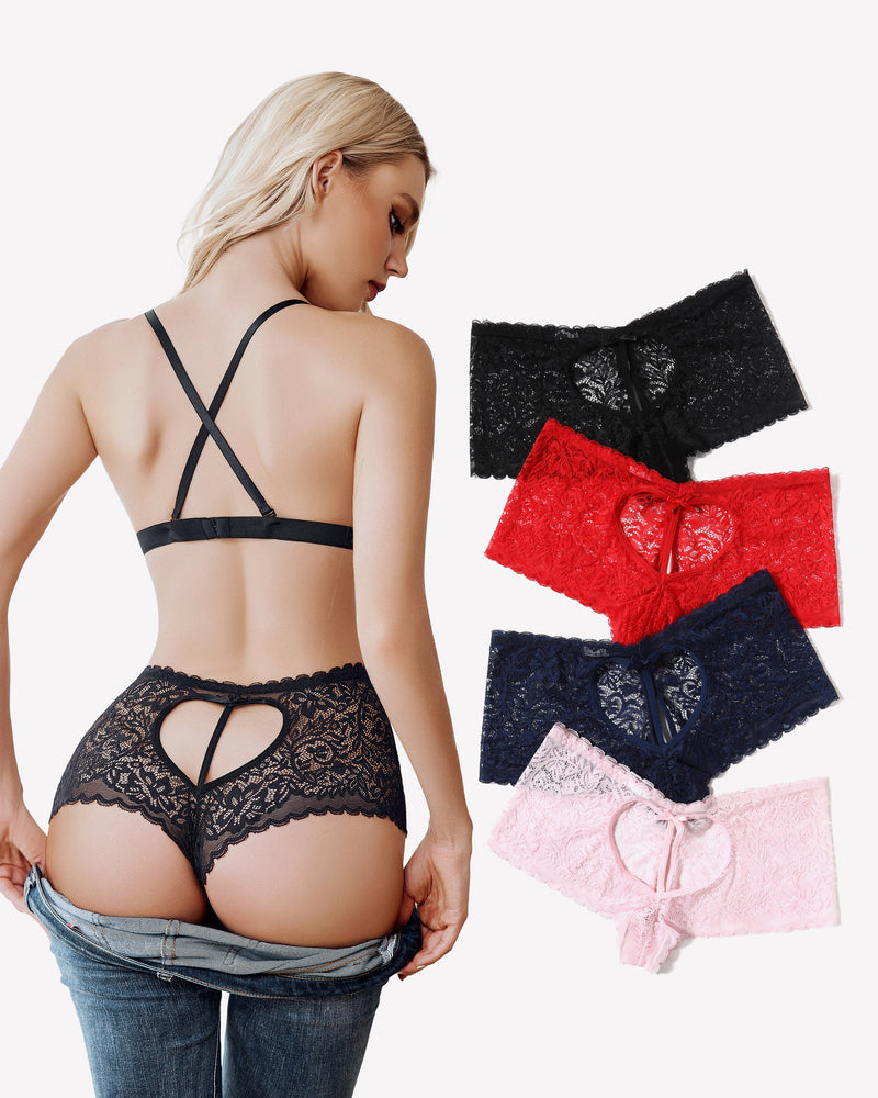 Lace BoyShorts High Waist Panties Lingeries-panties - Tophatter Daily Deals