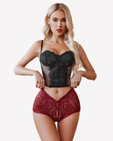 Lace BoyShorts High Waist Panties Lingeries-panties - Tophatter Daily Deals