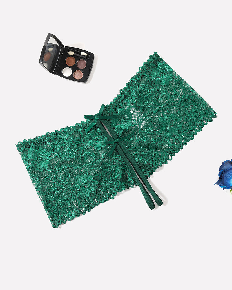 Lace Underwear High Waist Panty Green Lingeries-panties - Tophatter Daily Deals