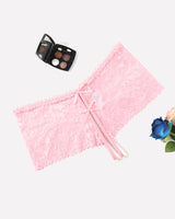 Lace Underwear High Waist Panty Pink Lingeries-panties - Tophatter Daily Deals