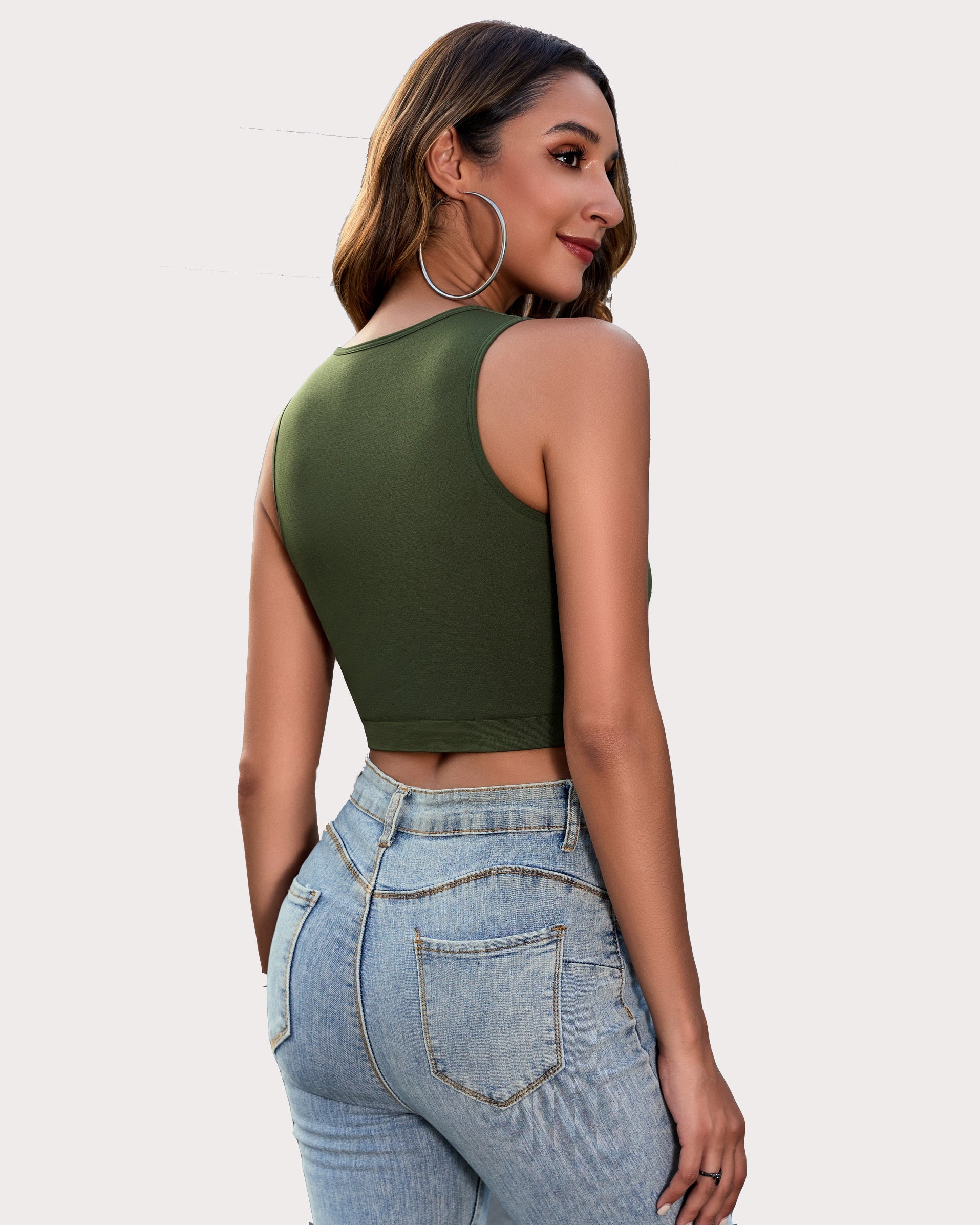 Fishnet Top Cut Out Crop Tank Top Lingeries-Crop tops - Tophatter Daily Deals