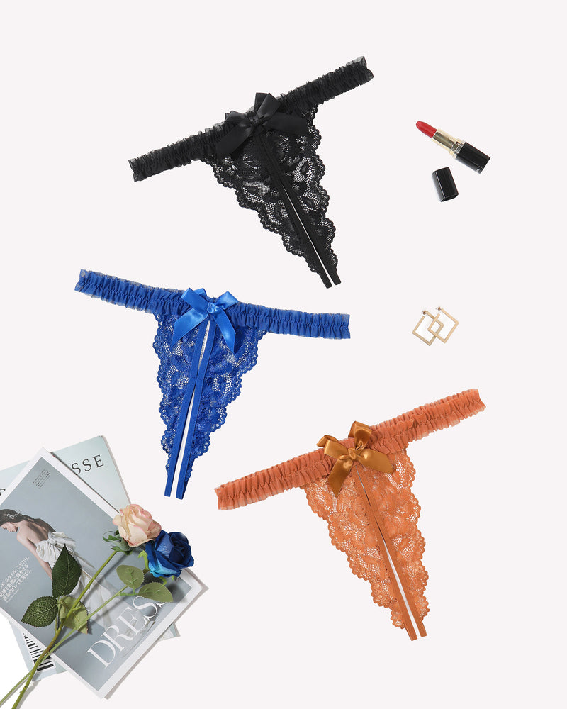 Floral Lace Panties Naughty Lingerie Orange+sky Blue+black Lingeries-panties - Tophatter Daily Deals
