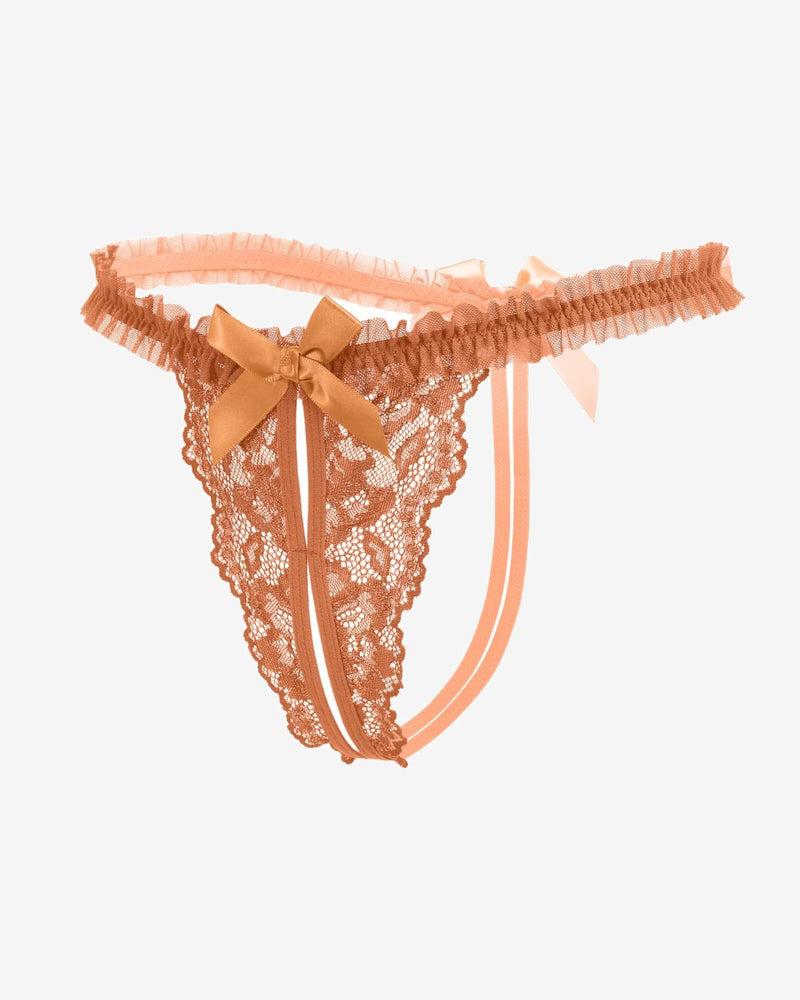 Floral Lace Panties Naughty Lingerie Orange Lingeries-panties - Tophatter Daily Deals
