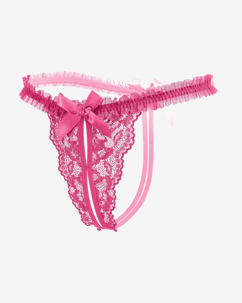 Floral Lace Panties Naughty Lingerie Rose Red Lingeries-panties - Tophatter Daily Deals