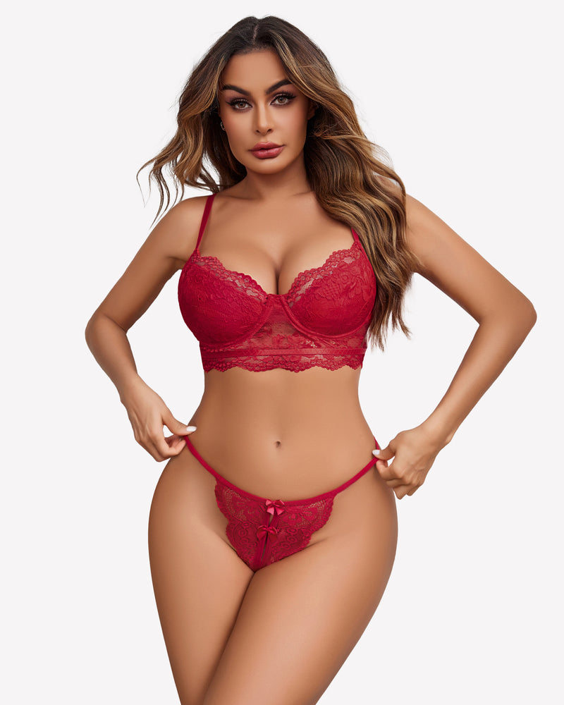 Lace Thongs Low Rise Bow Panties Lingeries-panties - Tophatter Daily Deals