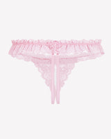 Lace Low Waist Thongs with Pearls Ball Lingeries-panties - Tophatter Daily Deals