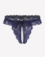 Lace Low Waist Thongs with Pearls Ball Lingeries-panties - Tophatter Daily Deals