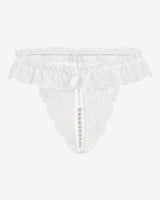 Lace Low Waist Thongs with Pearls Ball Lingeries-panties - Tophatter Daily Deals