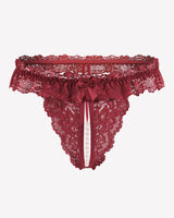 Lace Low Waist Thongs with Pearls Ball Lingeries-panties - Tophatter Daily Deals