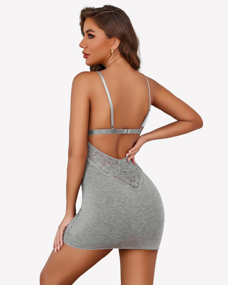 Lace Soft Chemise Slip Nighties Lingeries-Chemises - Tophatter Daily Deals