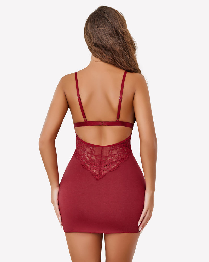 Lace Soft Chemise Slip Nighties Lingeries-Chemises - Tophatter Daily Deals