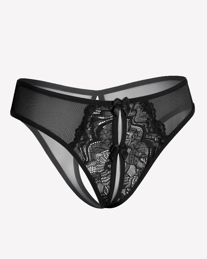 Mesh Panties Briefs with Cute Bow Lingeries-panties - Tophatter Daily Deals