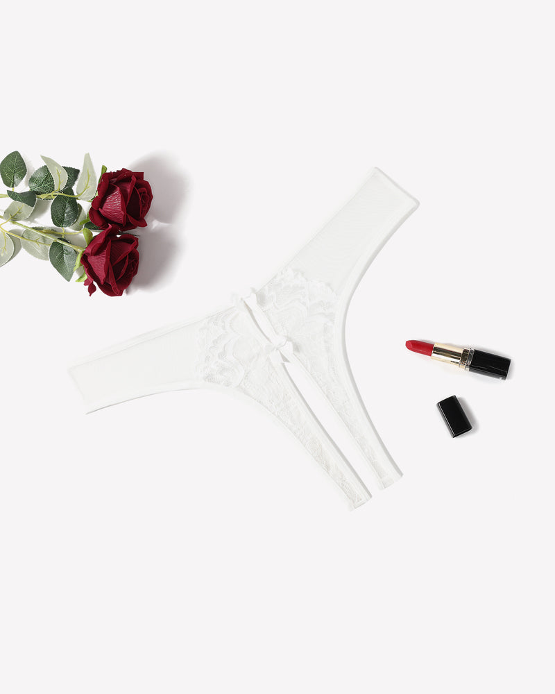 Mesh Panties Briefs with Cute Bow Lingeries-panties - Tophatter Daily Deals