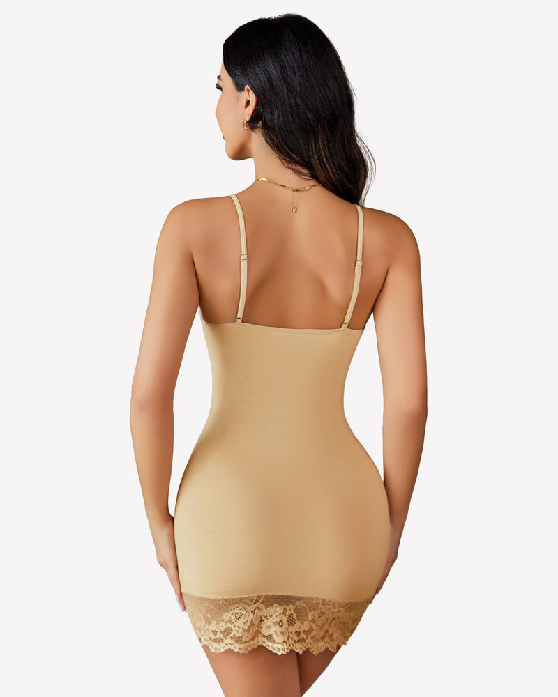 Lace Trim Mini Slip Modal Dress Lingeries-Chemises - Tophatter Daily Deals