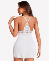 Lace Nightgown V Neck Soft Chemise Lingeries-Chemises - Tophatter Daily Deals