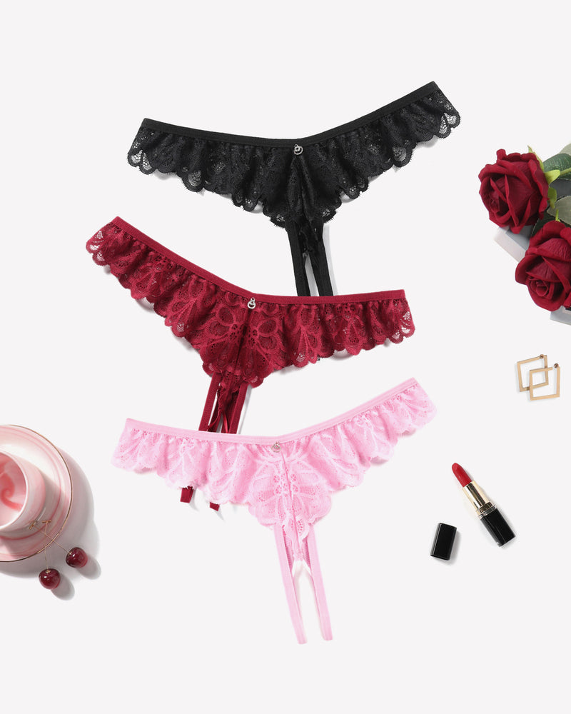 Lace Panties Criss Corss Thong Briefs Lingeries-panties - Tophatter Daily Deals
