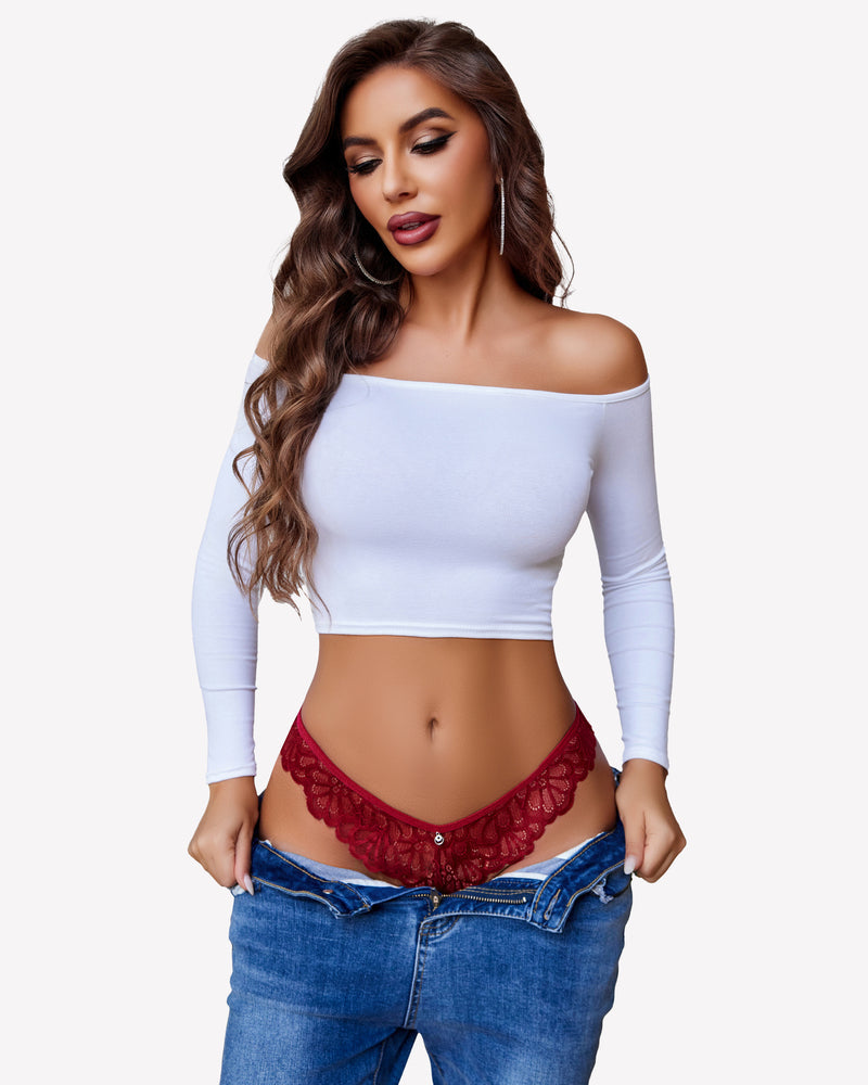 Lace Panties Criss Corss Thong Briefs Lingeries-panties - Tophatter Daily Deals