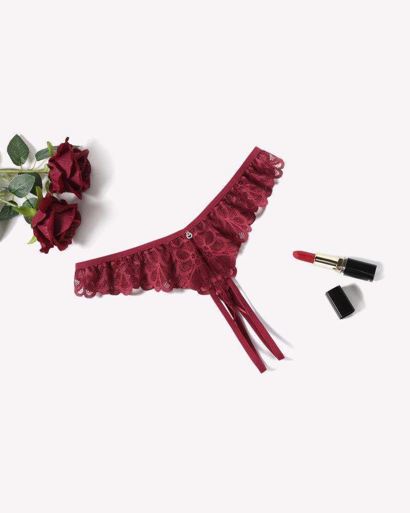 Lace Panties Criss Corss Thong Briefs Lingeries-panties - Tophatter Daily Deals