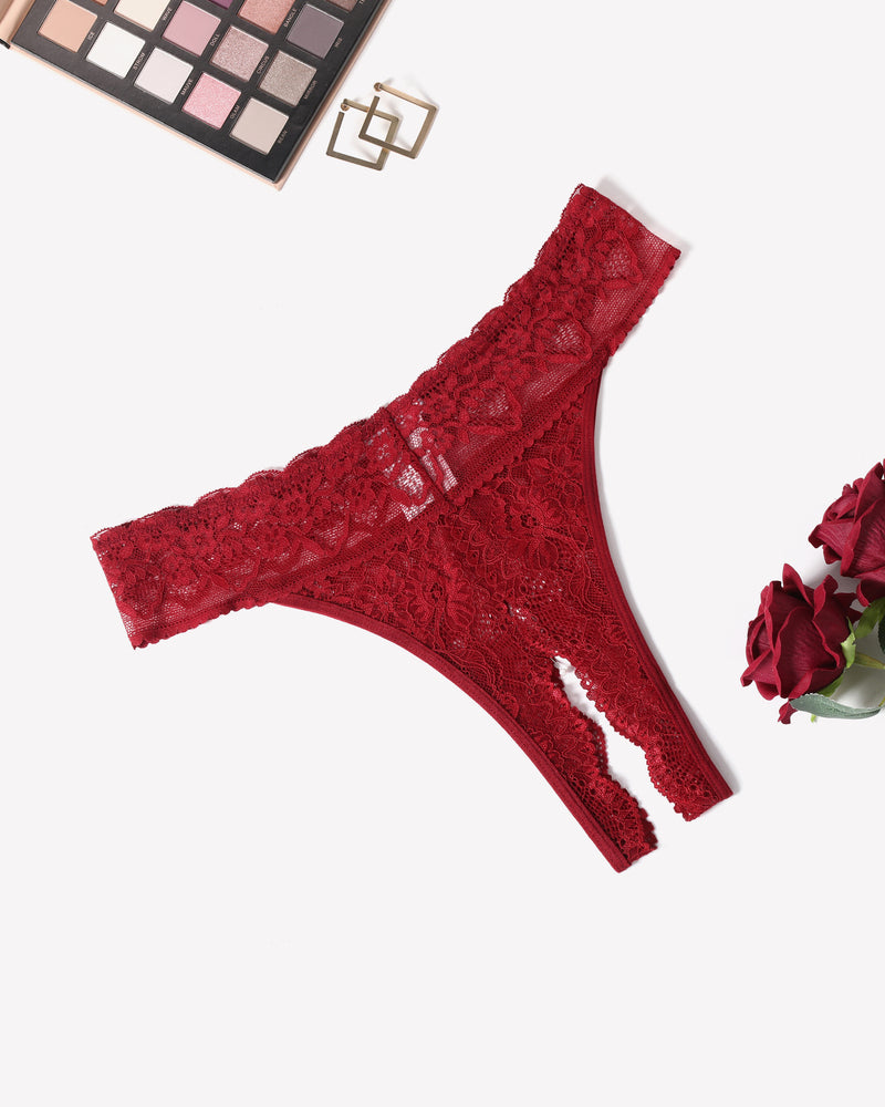 Low Rise T Back Hipster Thong Wine Red Lingeries-panties - Tophatter Daily Deals