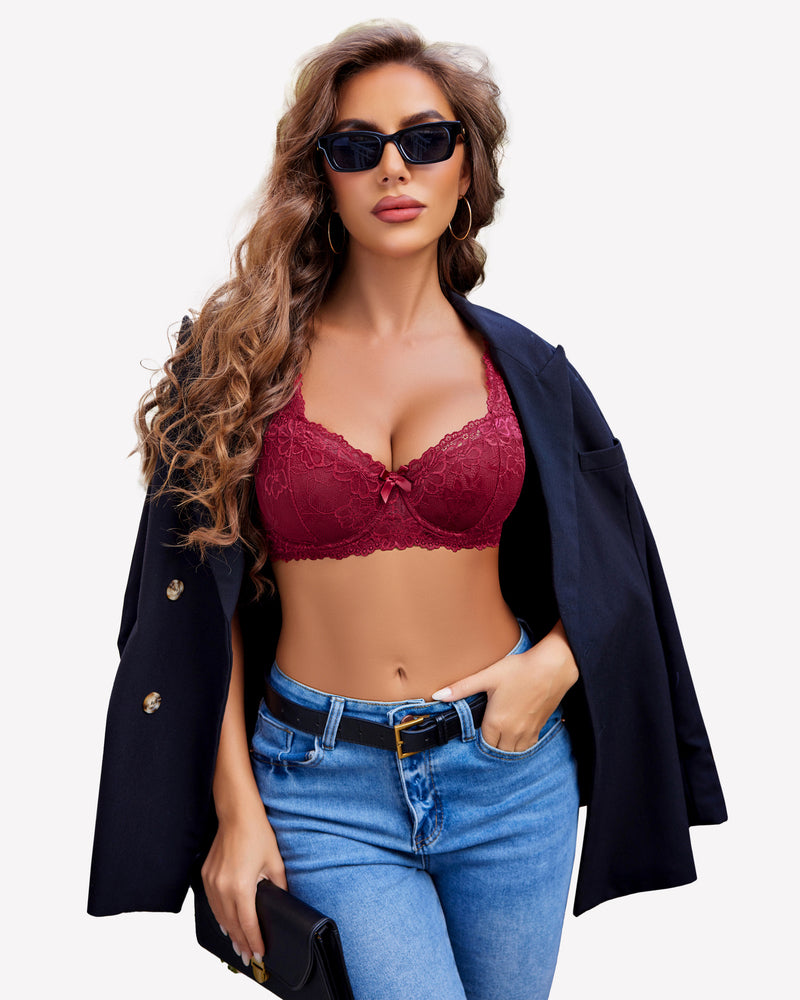 2 Piece Lace Bra and Panty Sets Outfits Lingerie Sets-Bra Sets - Tophatter Daily Deals