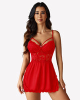 Chain Side Slit Babydoll Lingerie-Babydolls - Tophatter Daily Deals