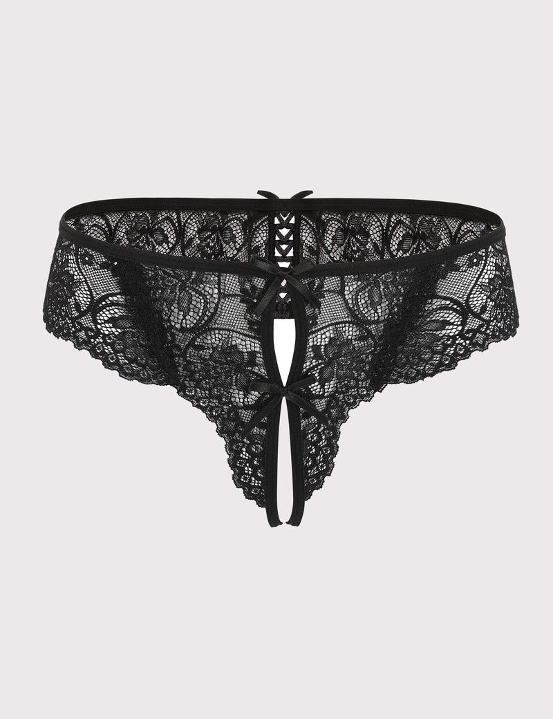 Lace Thongs Panties with Cute Bow Lingeries-panties - Tophatter Daily Deals