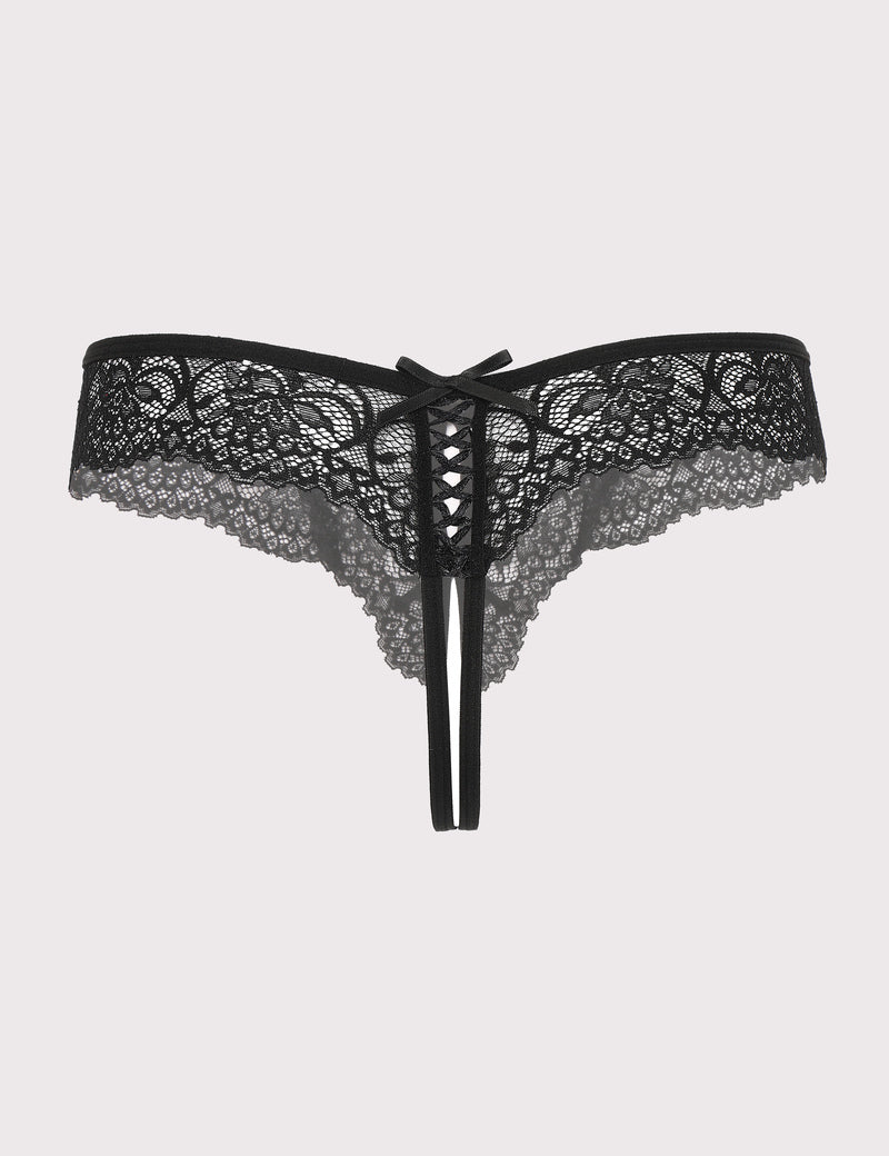 Lace Thongs Panties with Cute Bow Lingeries-panties - Tophatter Daily Deals