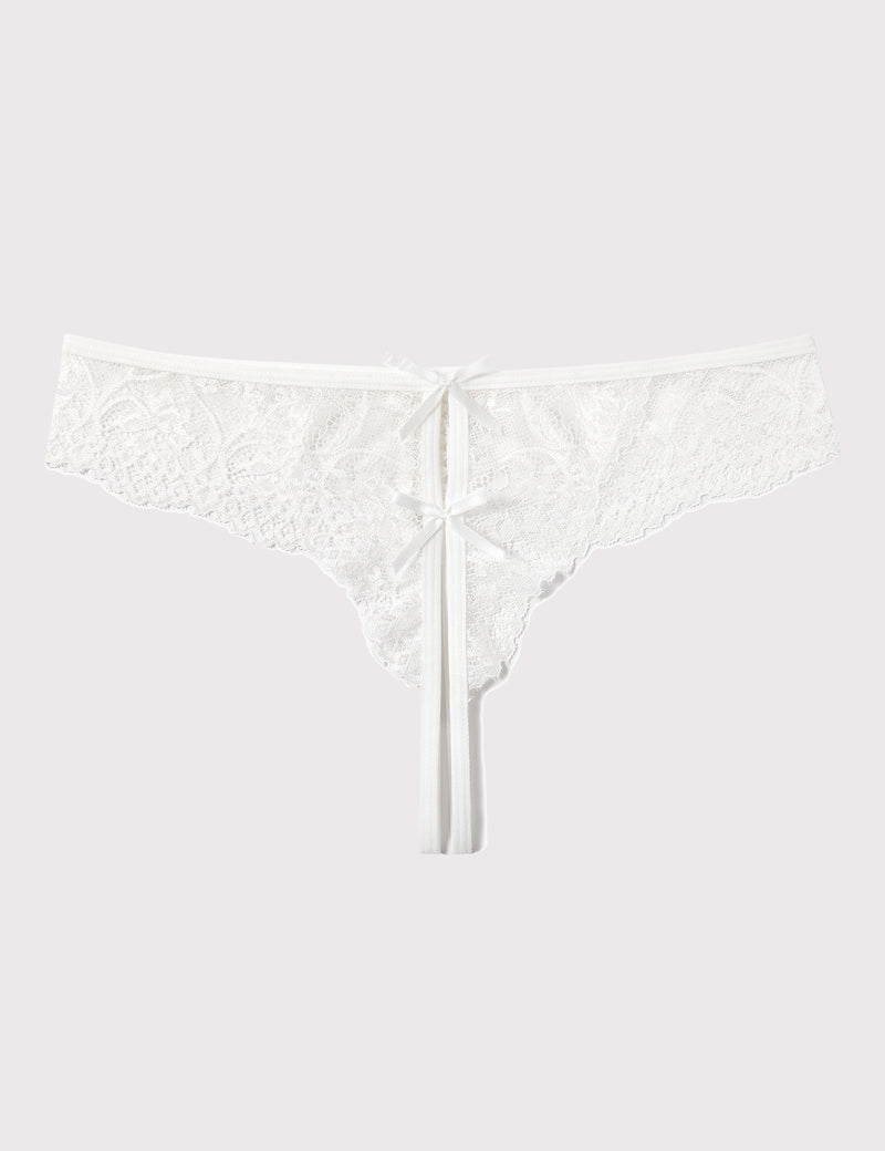 Lace Thongs Panties with Cute Bow Lingeries-panties - Tophatter Daily Deals