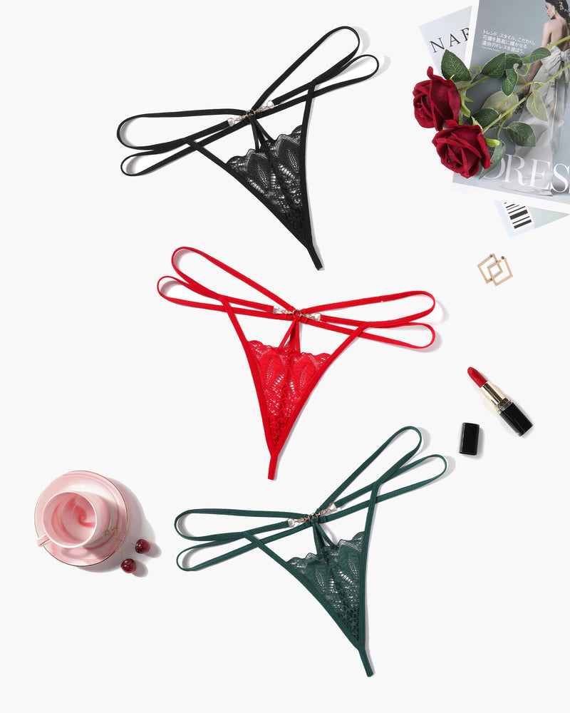 Floral Lace Briefs Hollow Out Thong Panty Lingeries-panties - Tophatter Daily Deals