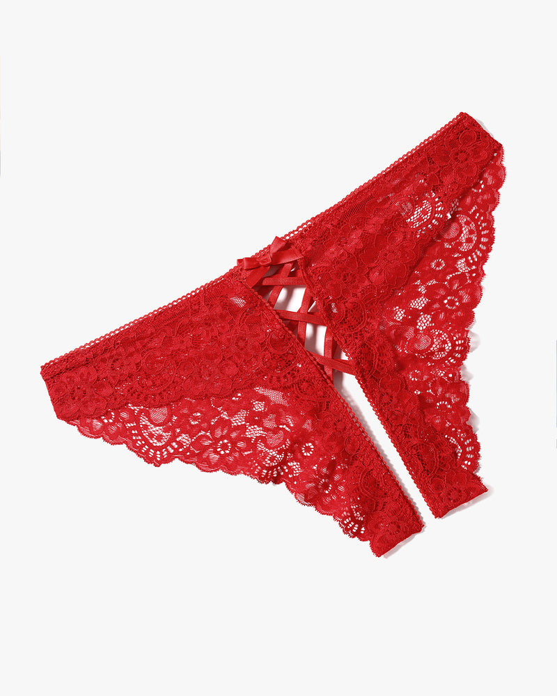 Criss Cross Lace Hipster Panty Lingeries-panties - Tophatter Daily Deals