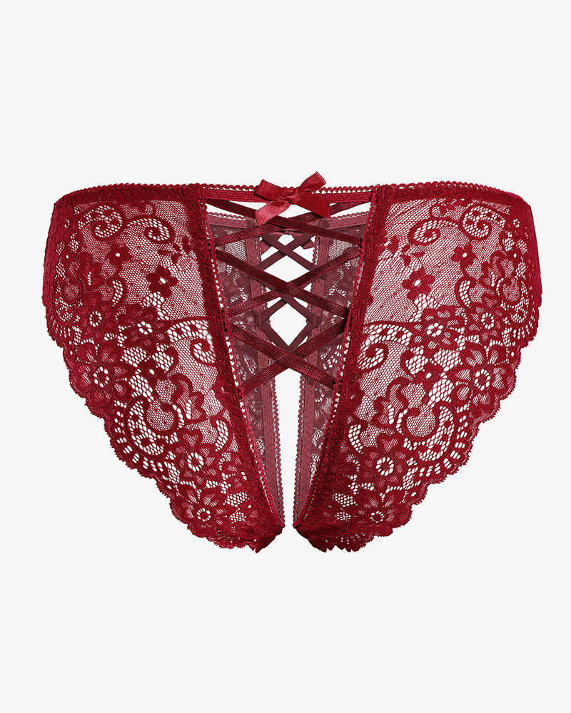 Criss Cross Lace Hipster Panty Lingeries-panties - Tophatter Daily Deals